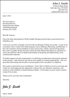 letter accompanying a college application