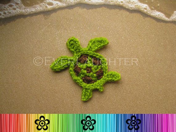 crochet sea turtle applique pattern