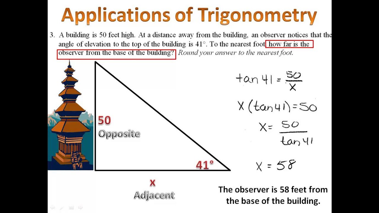 application of trigonometry in real life