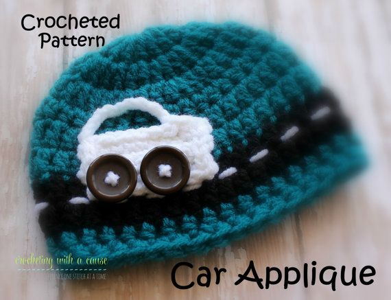 crochet car applique pattern free