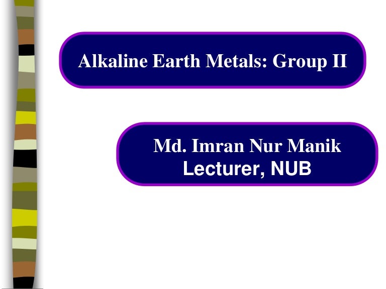 applications of alkaline earth metals
