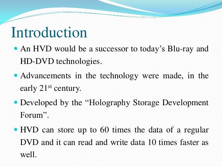 applications of holographic data storage