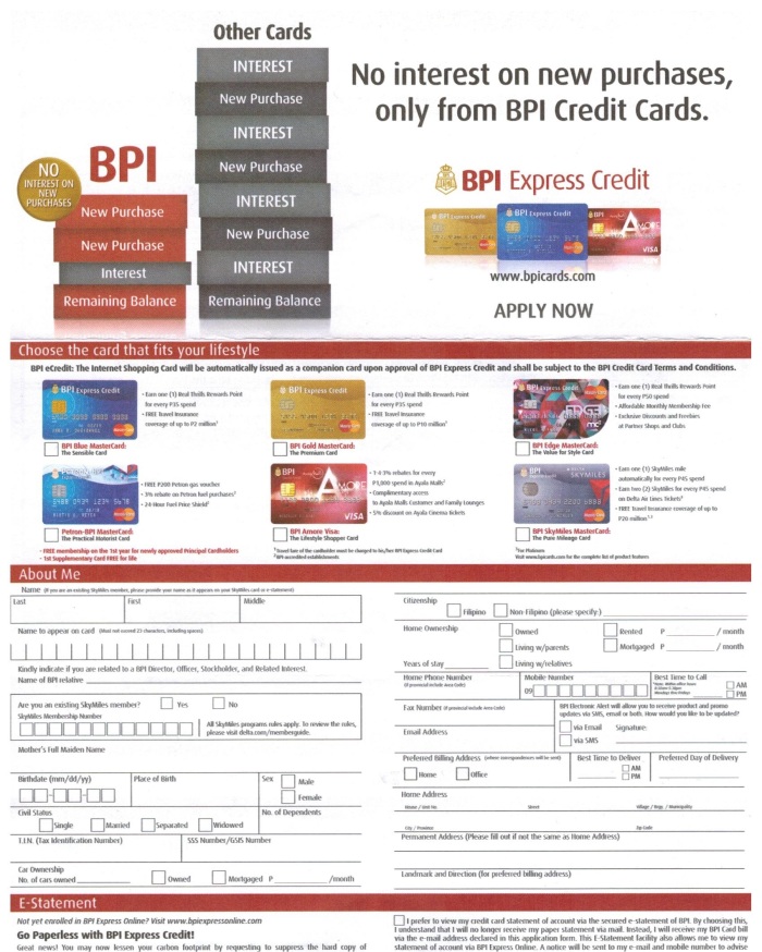 bpi personal loan application form