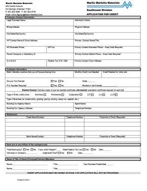business credit application form template canada