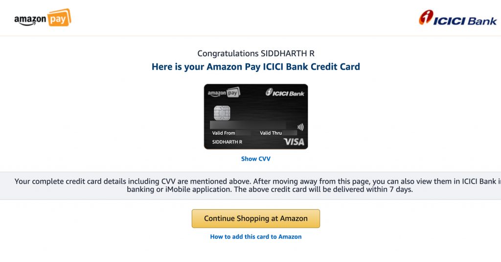 check amazon credit card application
