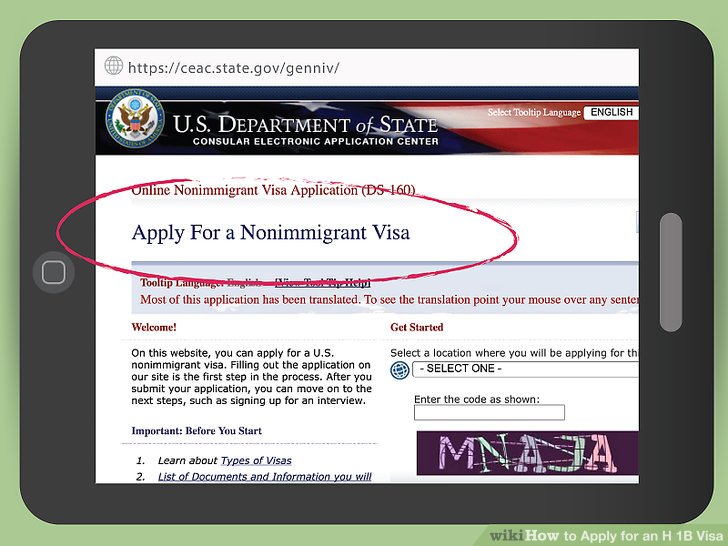 d 160 nonimmigrant visa application