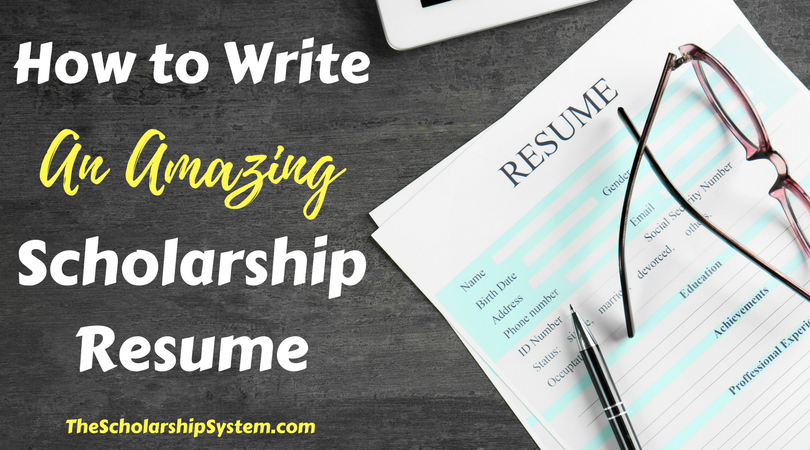 how to make a resume for scholarship applications